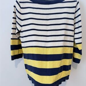 Kate Spade Navy and Cream Striped Top
